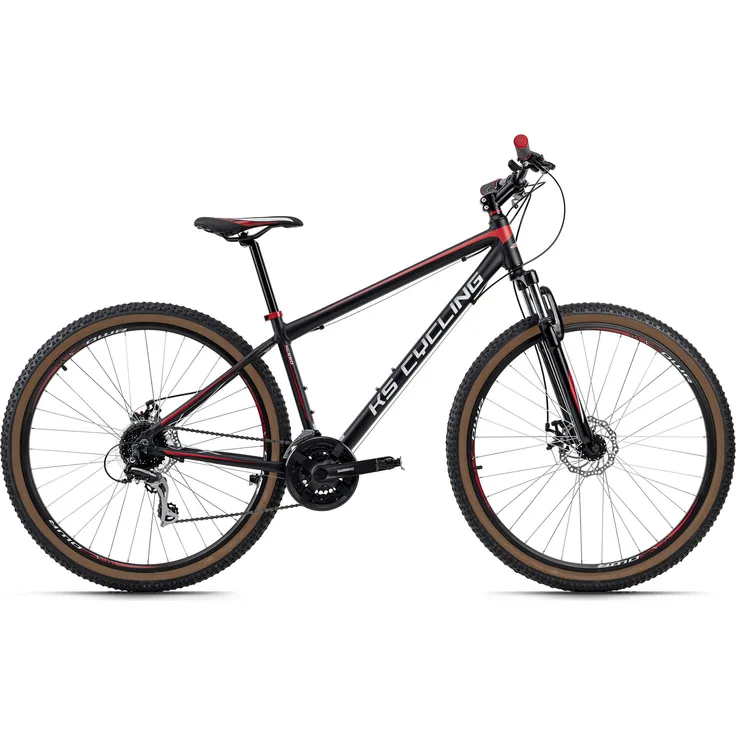 KS Cycling MTB Hardtail Xceed, 29 Zoll Mountainbike in Mattgrün, 24-Gang SHIMANO Schaltung, mechanische Scheibenbremsen, empfohlen für Körpergröße 160-175 cm