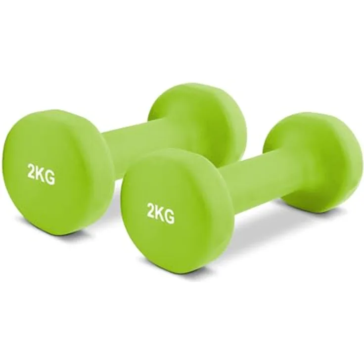 MSPORTS Neopren Hanteln Set 0,5-5 kg, Paar Kurzhanteln in verschiedenen Farben, inkl. Übungsposter und Workout App, ideal für Calisthenics und Physiotherapie