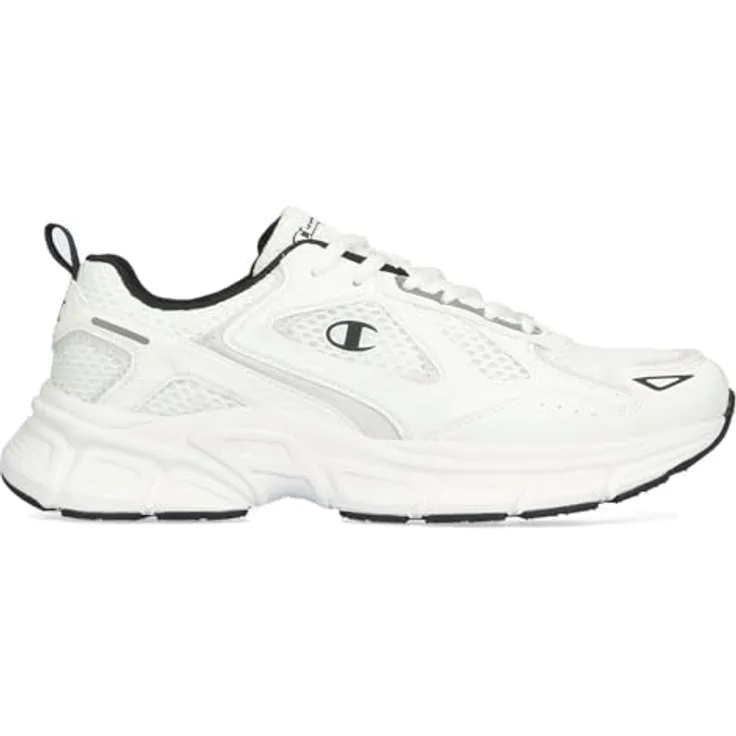 Champion RT25 Mesh, Laufschuhe mit Dämpfungseigenschaften, Low-Cut, Weiß/Silber/Nero, Größe EU 44,5