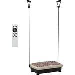 HOMCOM Vibrationsplatte Vibrationstrainer Vibrationsgerät Fitnesstrainer LED-Anzeige USB-Lautsprecher Trainingsbänder Fernbedienung - Preisvergleich