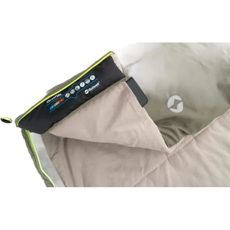 Outwell Celestial Deckenschlafsack, 225 cm, isolierte Kopfstütze, recycelte Polyesterfüllung, Baumwoll-Innenfutter, praktische Stauraumtasche – Bild 3
