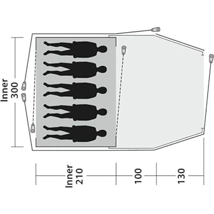 Outwell Kuppelzelt, geräumig für 5 Personen mit erweitertem Vorraum, 10.10 kg – Bild 7