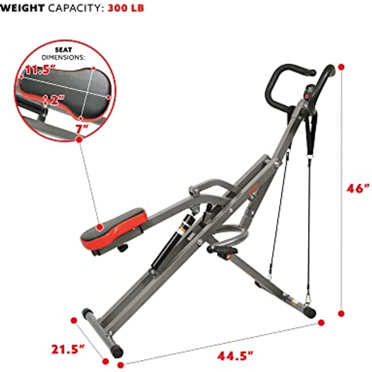 Sunny Health & Fitness Row-N-Ride PRO Squat Assist Trainer - SF-A020052 – Bild 5