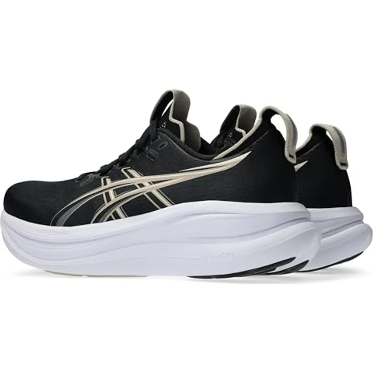 Asics Gel Nimbus 28, Laufschuhe für neutrale Pronation, BLACK/FEATHER GREY, Größe 42,5, atmungsaktiv mit FF BLAST+ und GEL Dämpfung – Bild 8