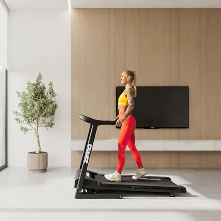 ZIPRO Pulse Laufband für Zuhause Klappbar Elektrisches Laufband mit Steigung, Geschwindigkeit 1-12 km/h, Max Benutzergewicht 130 kg, 15 Steigungsstufen, Dämpfungssystem, Kompakt, Platzsparend – Bild 3
