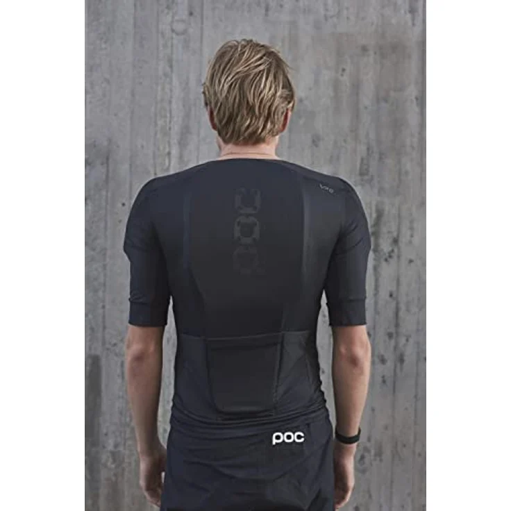 POC Oseus VPD Tee, Kurzärmlige Schutzausrüstung mit flexiblem Protektor und optimaler Belüftung für Downhill und Bikepark, schwarz – Bild 4
