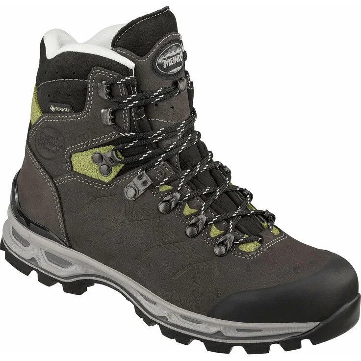 Meindl Bellavista Lady 2 MFS UK 5, Wanderschuhe aus Leder mit GORE-TEX, anthrazit/pistazie
