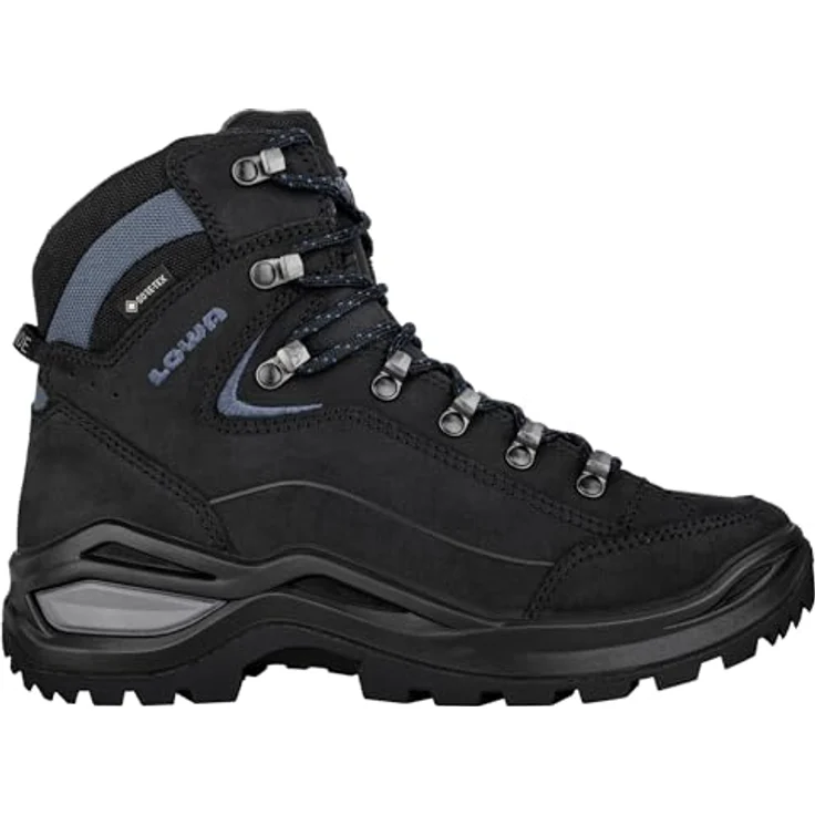 LOWA RENEGADE EVO GTX MID Ws, wasserdichte Wanderschuhe mit GORE-TEX Membrane, schwarz/blau, Größe 42 – Bild 2