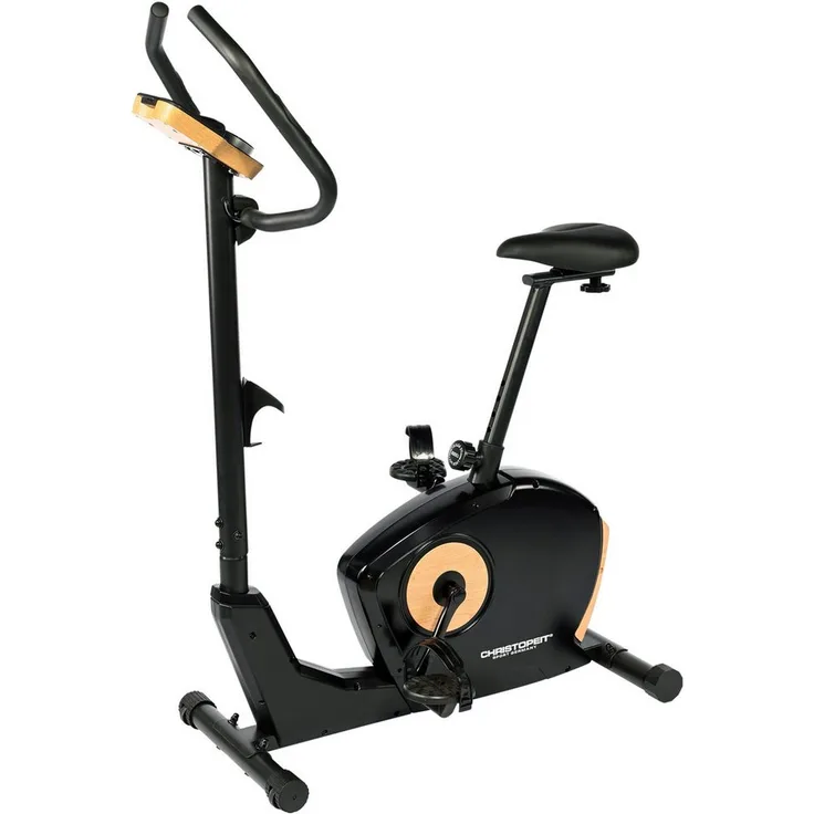 Christopeit Sport® Ergometer ET 3.1, Kinomap kompatibel, Schwarz/Holzlook