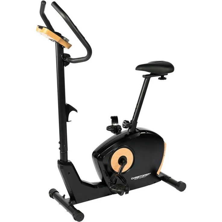 Christopeit Sport® Ergometer ET 3.1, Kinomap kompatibel, Schwarz/Holzlook