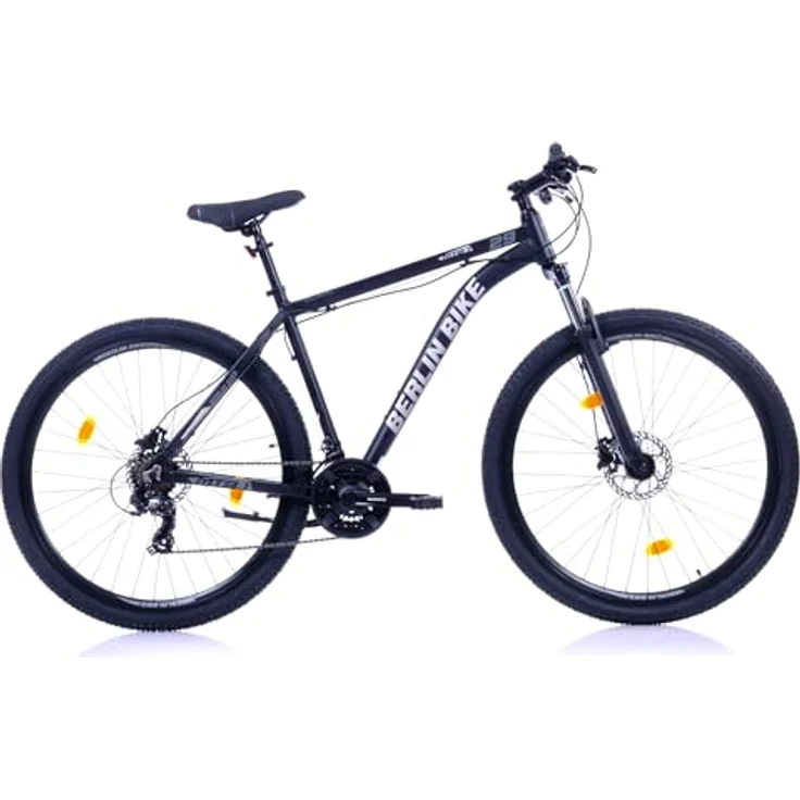 Berlin Bike MTB1 Mountainbike, 29 Zoll, 46 cm Rahmenhöhe, hydraulische Scheibenbremsen, Shimano-Set, Schwarz-Silber – Bild 1