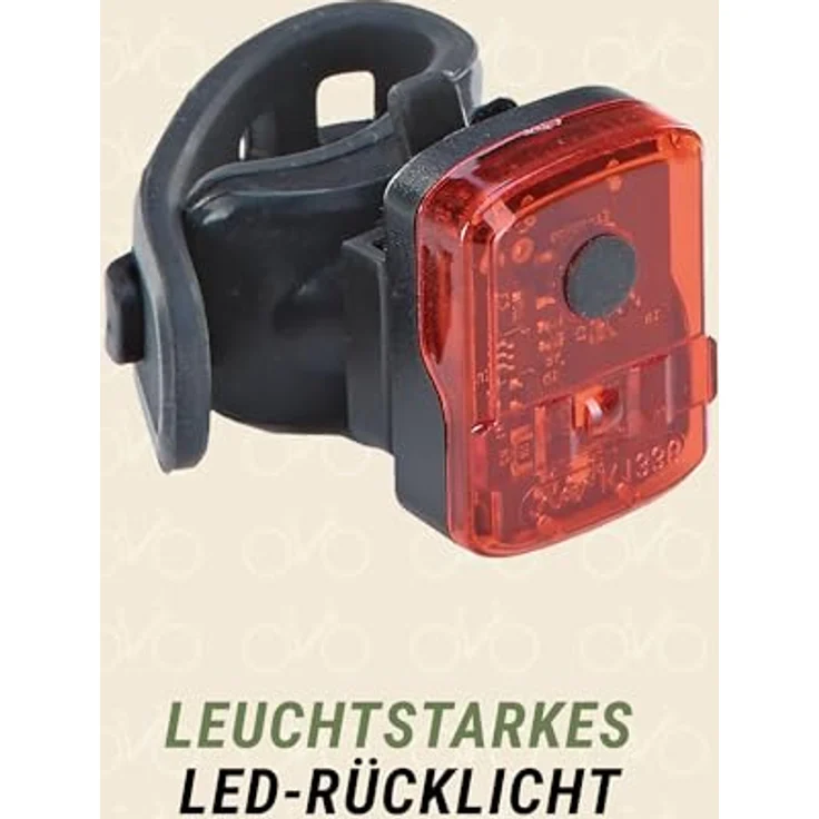 Prophete LED Akku-Beleuchtungs-Set, Fahrradbeleuchtung mit 70/35/20 Lux – Bild 4