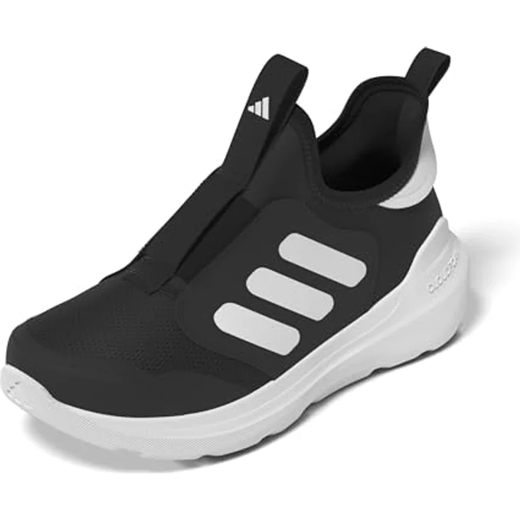 Adidas Tensaur Comfort, Jungen Laufschuhe mit Cloudfoam Zwischensohle, schwarz/weiß, in den Größen 4,5 bis 6,5 UK – Bild 9