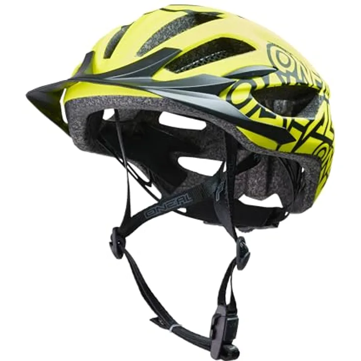 O'NEAL Q RL Fahrradhelm, Neon Gelb, XS/S/M, mit PC/EPS-Schale und PU-Schaum-Polsterung