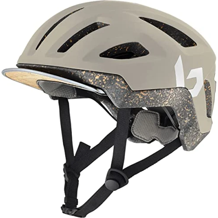 Bolle Eco React Stadthelm Beige L, umweltfreundlicher Fahrradhelm mit Kork- und Recyclingmaterialien, Click-to-Fit System – Bild 1