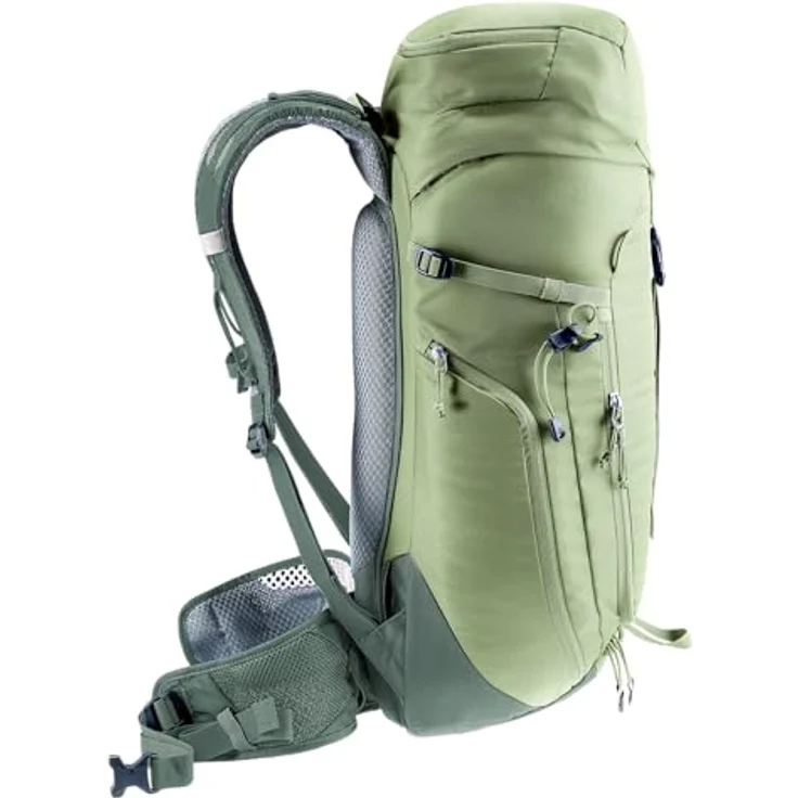 deuter Trail 24 Klettersteig Wanderrucksack, grove-ivy, 24 L mit ergonomischen Netz-Hüftflossen und abnehmbarer Regenhülle – Bild 3