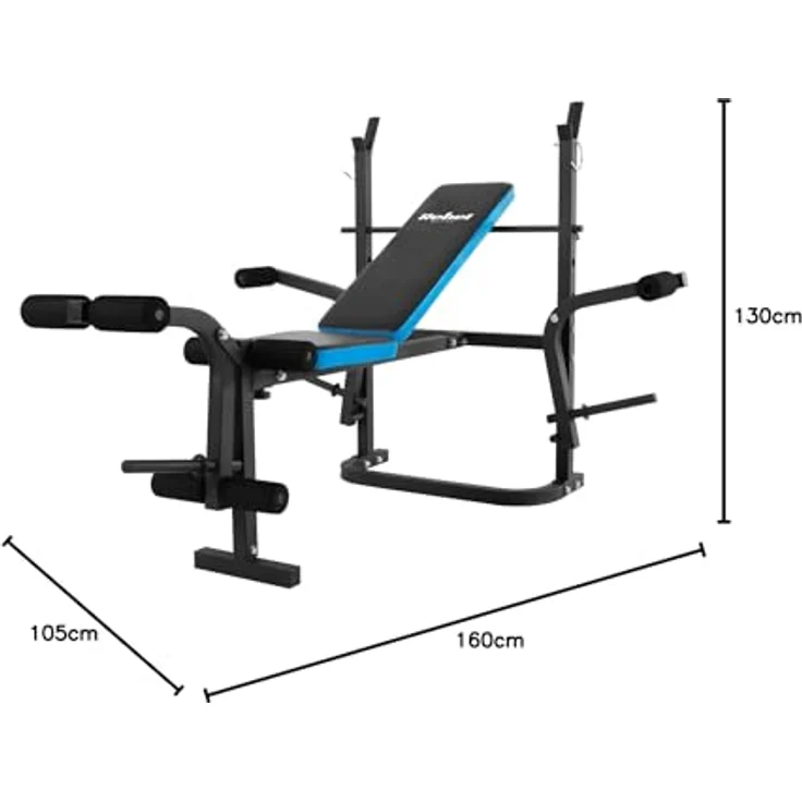Rebel ACTIVE Verstellbare Trainingsbank bis 220 kg, Schwarz, Multifunktionales Fitnessgerät mit verstellbaren Funktionen für individuelles Training – Bild 11