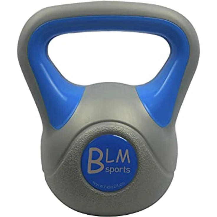 Helo Kettlebell Schwunghantel 3 kg, ergonomische Kunststoff Kugelhantel in Blau mit flachem Boden für sicheren Stand – Bild 2
