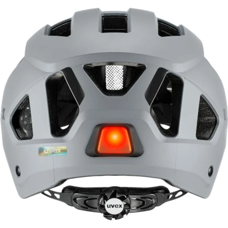 Uvex City Stride Fahrradhelm für Erwachsene, matt Rhino, 59-61 cm, schlagfest und stoßabsorbierend, reflektierende Gurtbänder, anatomischer Komfortverschluss – Bild 3