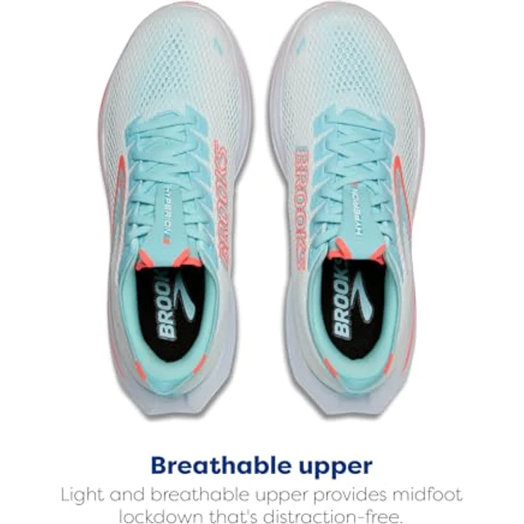 Brooks Hyperion 3, Laufschuhe mit DNA Flash v2-Dämpfung, atmungsaktiv, White/Pink Clay/Atomizer, Größe 41 – Bild 4