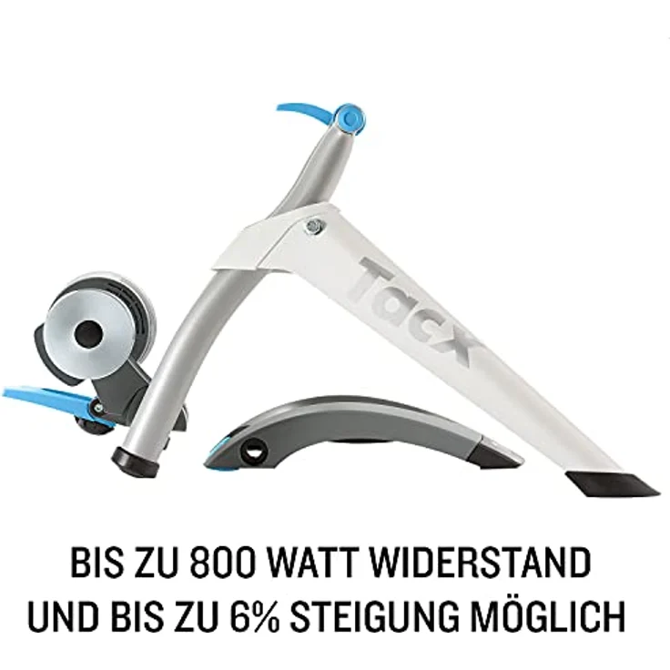 TACX FLOW Smart – interaktiver Wheel On Rollentrainer mit Kompatibilität zur TACX App, Zwift etc. Bis zu 800 Watt Widerstand und bis zu 6% Steigung. Zusammenklappbar und fast geräuschloses Schwungrad – Bild 5