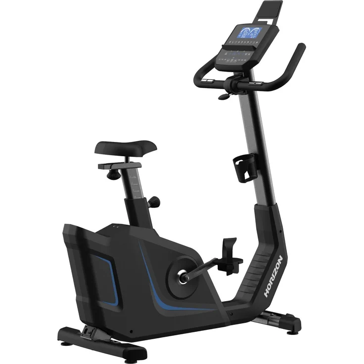 Horizon Fitness 5.0Ui Upright Bike, Ergometer mit Comfort Line Zubehör