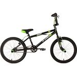 KS Cycling BMX-Rad Hedonic, 20 Zoll, 1 Gang, schwarz und giftgrün, mit 360° Rotorsystem und 4 Stahl-Pegs