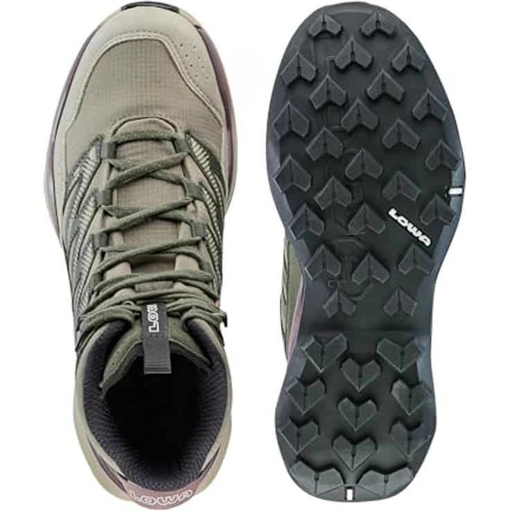 Lowa Maddox Pro GTX Mid Ws, Damen Hikingstiefel, atmungsaktiv, wasser- und winddicht, Desert/Alt Rosa – Bild 6