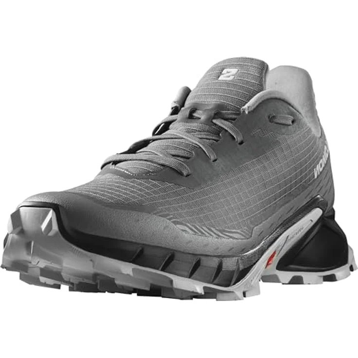 Salomon Alphacross 5, Herren Laufschuhe mit Mesh-Obermaterial, Contagrip Sohle, grau, Größe 46 – Bild 3