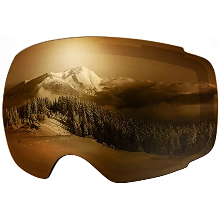 OutdoorMaster Skibrille PRO Ersatzlinse, VLT 25% Braun, Polarized, Anti-Beschlag-Technologie, 100% UV400-Schutz – Bild 1