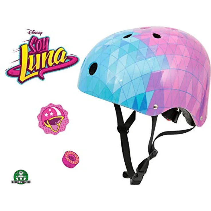 Giochi Preziosi Soy Luna YLU78, Halber Helm in Blau/Rosa, verstellbar für Kopfumfang 54-56 cm, mit Schnellverschluss
