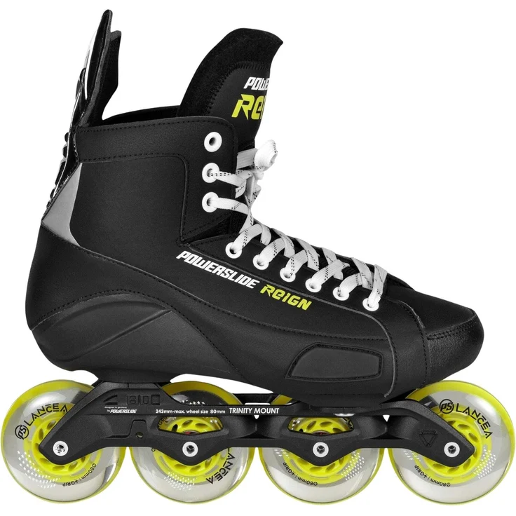 Powerslide Reign Atlas 100, Inline Skates size 44 mit TRINITY 3-Punkt-Bindung und 3 Prime Lancea-Rädern