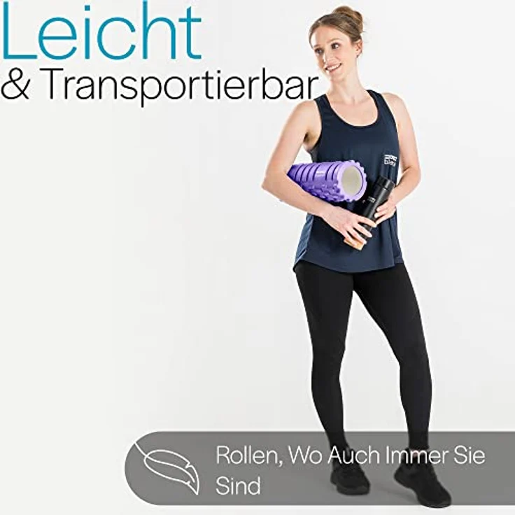 Core Balance Faszienrolle Rücken und Ganzkörper, Tiefengewebemassage Foam Roller mit Textur für Triggerpunkt-Massage, 33 cm x 14 cm, leicht und hygienisch – Bild 4