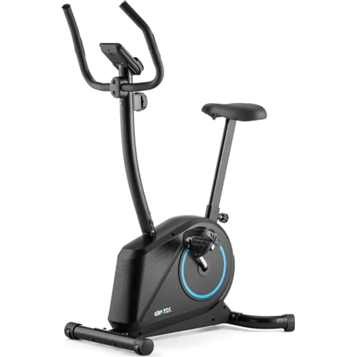 Gymtek® Ergometer Heimtrainer XB700, Magnetisch, Klappbar bis 120kg, 8 Widerstandsstufen, 5kg Schwungmasse,  Bike Indoor, Schwarz – Bild 3