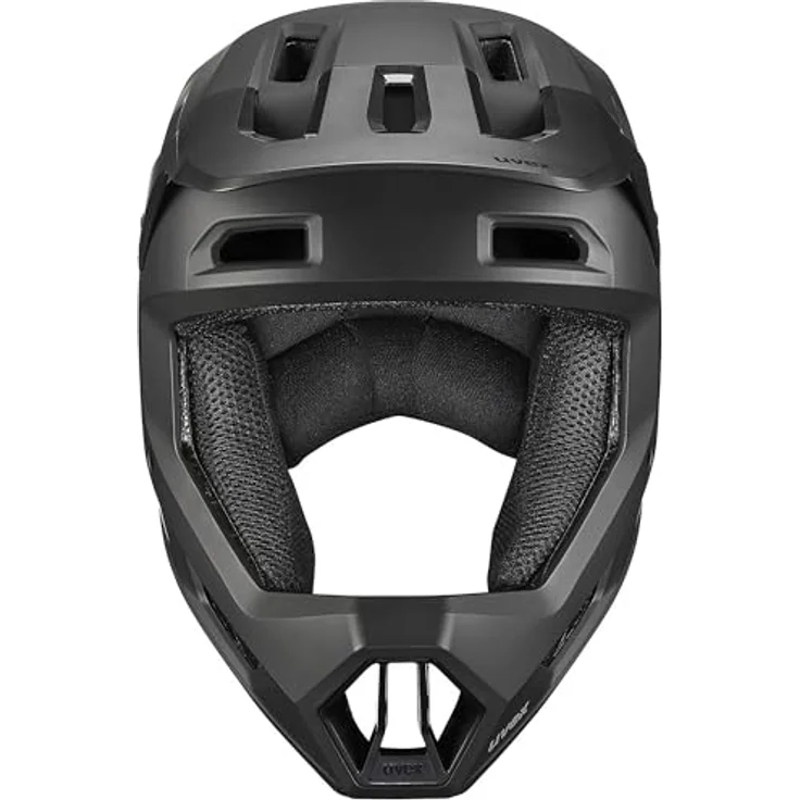 Uvex RAVAGE Fullface MTB-Helm, Hardshell mit Coolmax®-Technologie, 52-55cm, schwarz-grau matt, 12 Lüftungen, ASTM F1952 – Bild 2