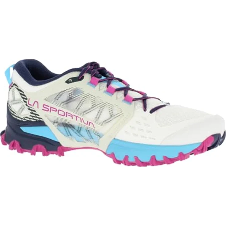 La Sportiva Bushido III Damen Trailrunning Schuhe, atmungsaktive Sohle mit FriXion® Red, Chalk/Night Sky, EU 41,5 – Bild 6