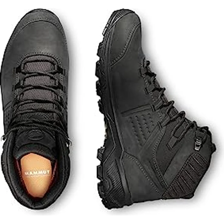 Mammut Mercury IV Mid GORE-TEX, Herren Wanderschuhe mit Vibram-Sohle und terracare® Nubukleder, Schwarz (44.5, 45) – Bild 4