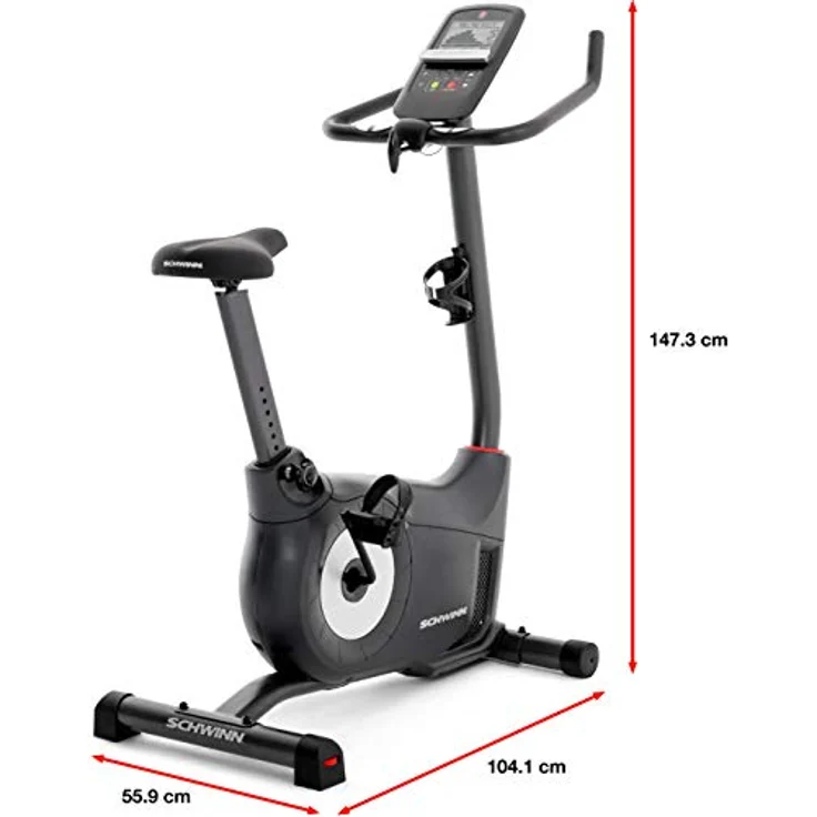 Schwinn 510U, Heimtrainer Unisex-Erwachsene, Schwarz/Rot, Einheitsgröße – Bild 3