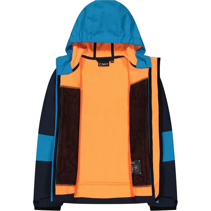 CMP Softshelljacke Kid jacket Fix Hood, wind- und wasserdicht, atmungsaktiv, mit Kapuze und seitlichen Eingrifftaschen, reguläre Passform