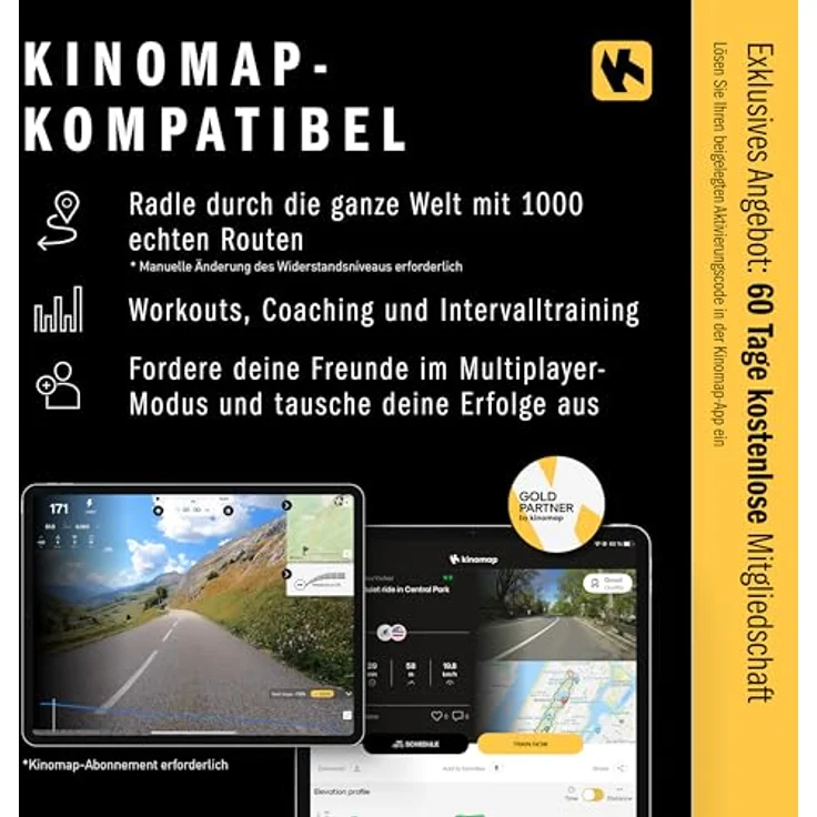 adidas Performance Ergometer C-24c, mit Tablet-Halterung, LED-Display, Bluetooth und App-Funktion, schwarz - Preisvergleich – Bild 2