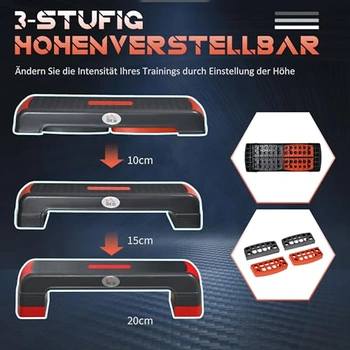 Umbro Stepper für Zuhause Verstellbar 10‑15 cm – Step Up mit