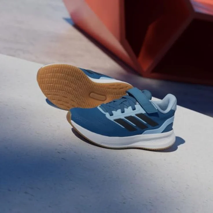 Adidas Runfalcon 5 Kids Schuh, leichter Laufschuh, einfach an- und auszuziehen, schwarz – Bild 3