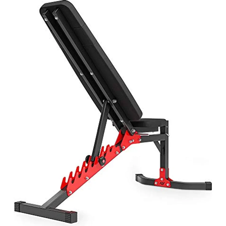 Marbo Sport Verstellbare Trainingsbank MH-L115, Hantelbank mit 9 Rückenlehnenwinkeln, Schwarz – Bild 4