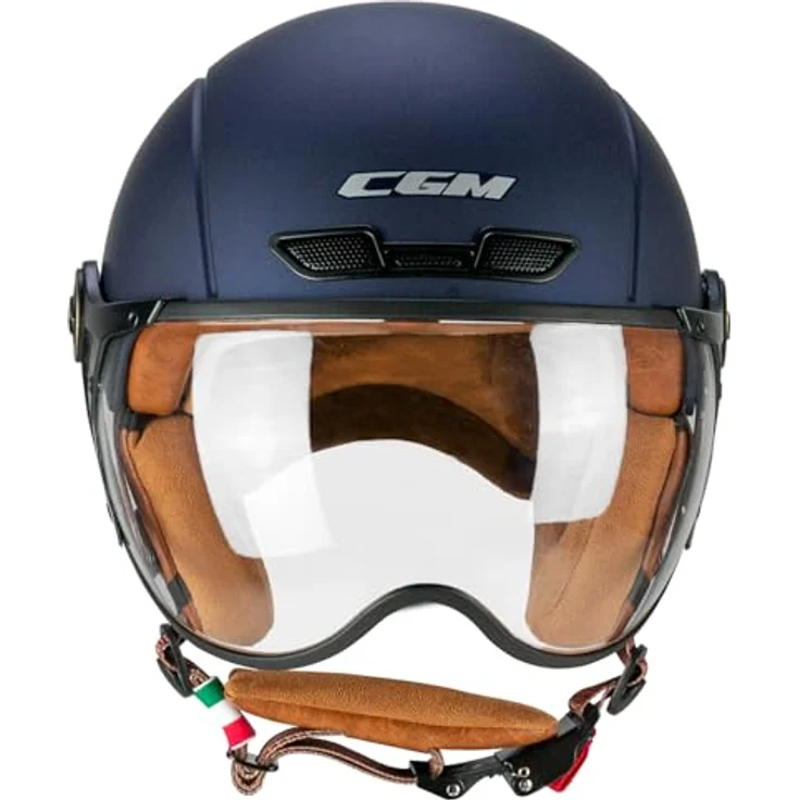 CGM Ebi Skihelm, Unisex, Satinblau, XXL (61 cm), doppelte Zertifizierung CE EN1078/EN1077, abnehmbarer Nackenschutz und Kinnschutz, Belüftungssystem, mikrometrische Schnalle – Bild 3