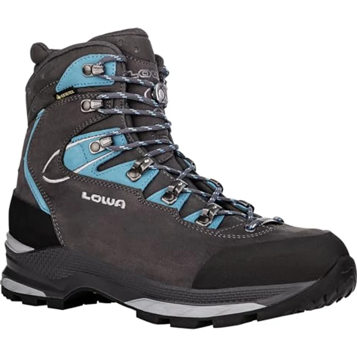 LOWA MAURIA EVO GTX Ws 9768, Wanderschuhe für Damen, anthrazit/türkis, Größe 39, Obermaterial aus Leder, Gummiaußensohle – Bild 4