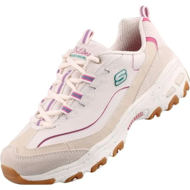 Skechers D'Lites - Bold Views, Halbschuhe für Damen aus Textil und Naturleder, Schnürverschluss – Bild 1
