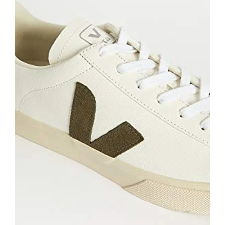 Veja Campo Herren Schnürung, Chromefree Leder Turnschuhe aus glattem Rindsleder, Weiß – UK 10 / EU 44 / US 11 – Bild 3