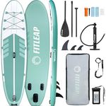 Fitleap Premium Stand Up Paddling Board Set, aufblasbares SUP Board mit Pumpe, verstellbarem Paddel, Rucksack, vielseitig einsetzbar für Yoga, Surfen und Wassersport