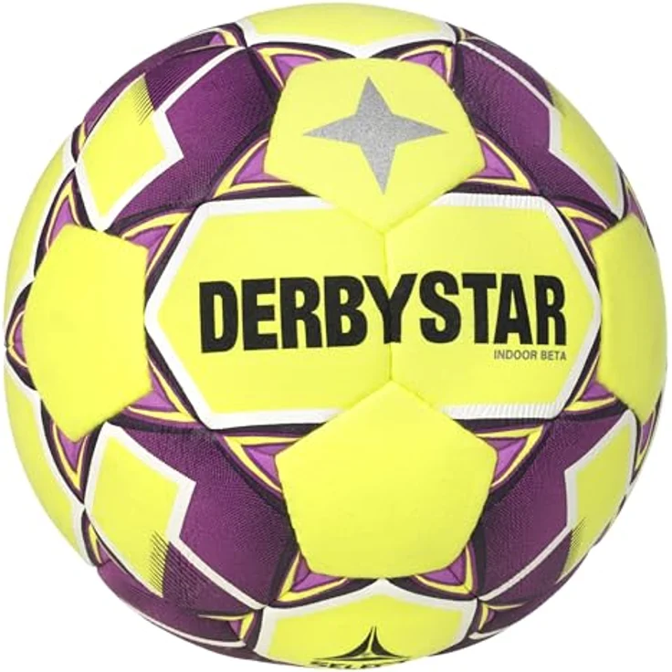 Derbystar Fussball Indoor Beta v24, Weiß, 5 - Hochwertiger Fußball für Indoor-Spiele – Bild 2