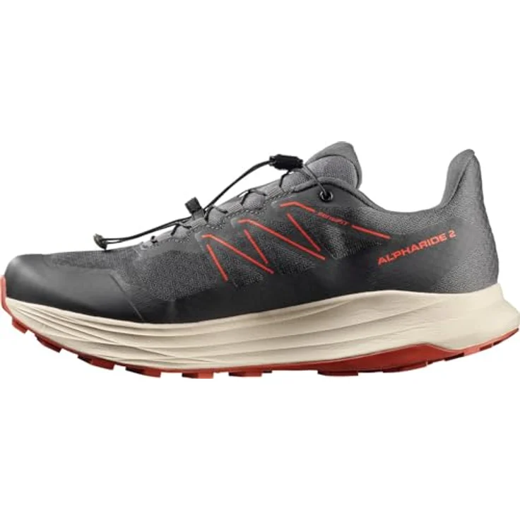 Salomon Alpharide 2 GTX, Laufschuhe für Normalpronierer mit GORE-TEX Membran, Quicklace™-Schnellschnürsystem und Contagrip®-Außensohle, grau – Bild 5